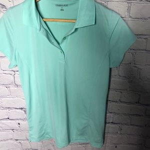 Maggie Lane Womens Shirt Sleeve Golf Polo Shirt Green Size Medium